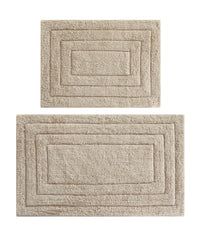 Chic-Home-Greyson 2 Piece Plush Cotton Bath Rug Set-