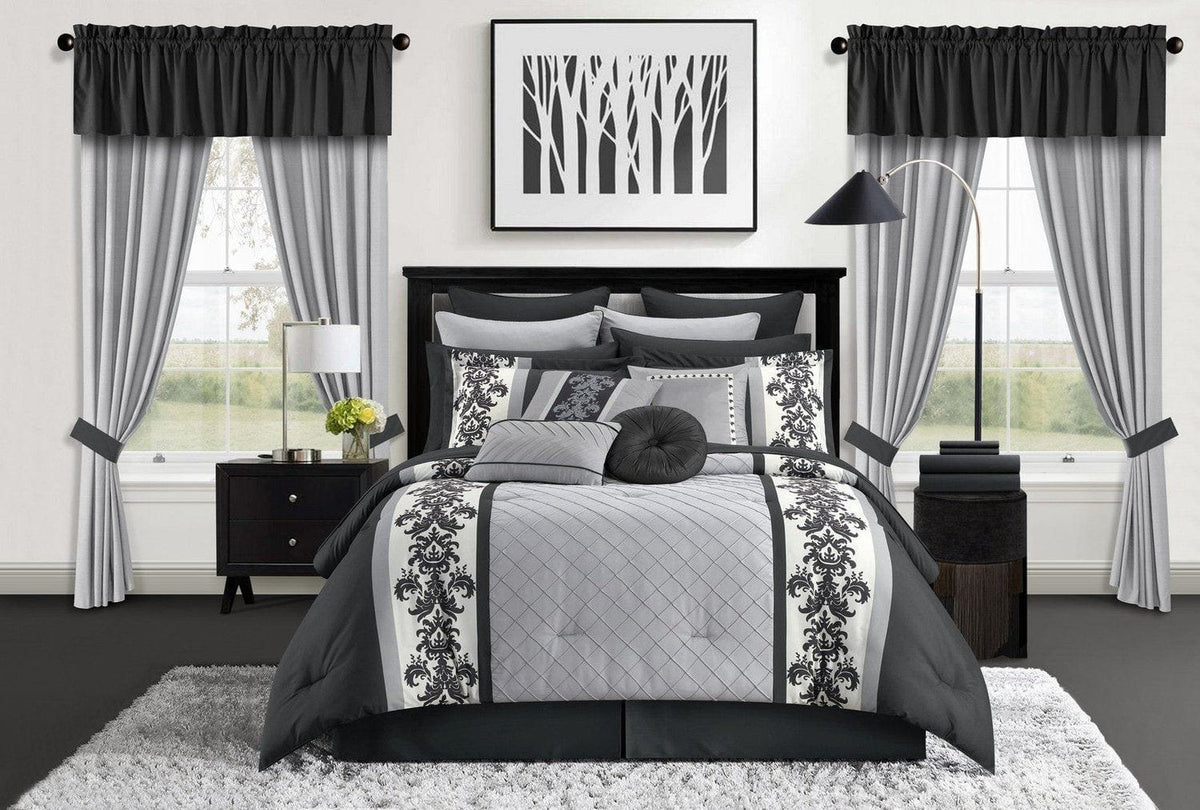 Chic Home Dorian 30 Piece Color Block Comforter Set