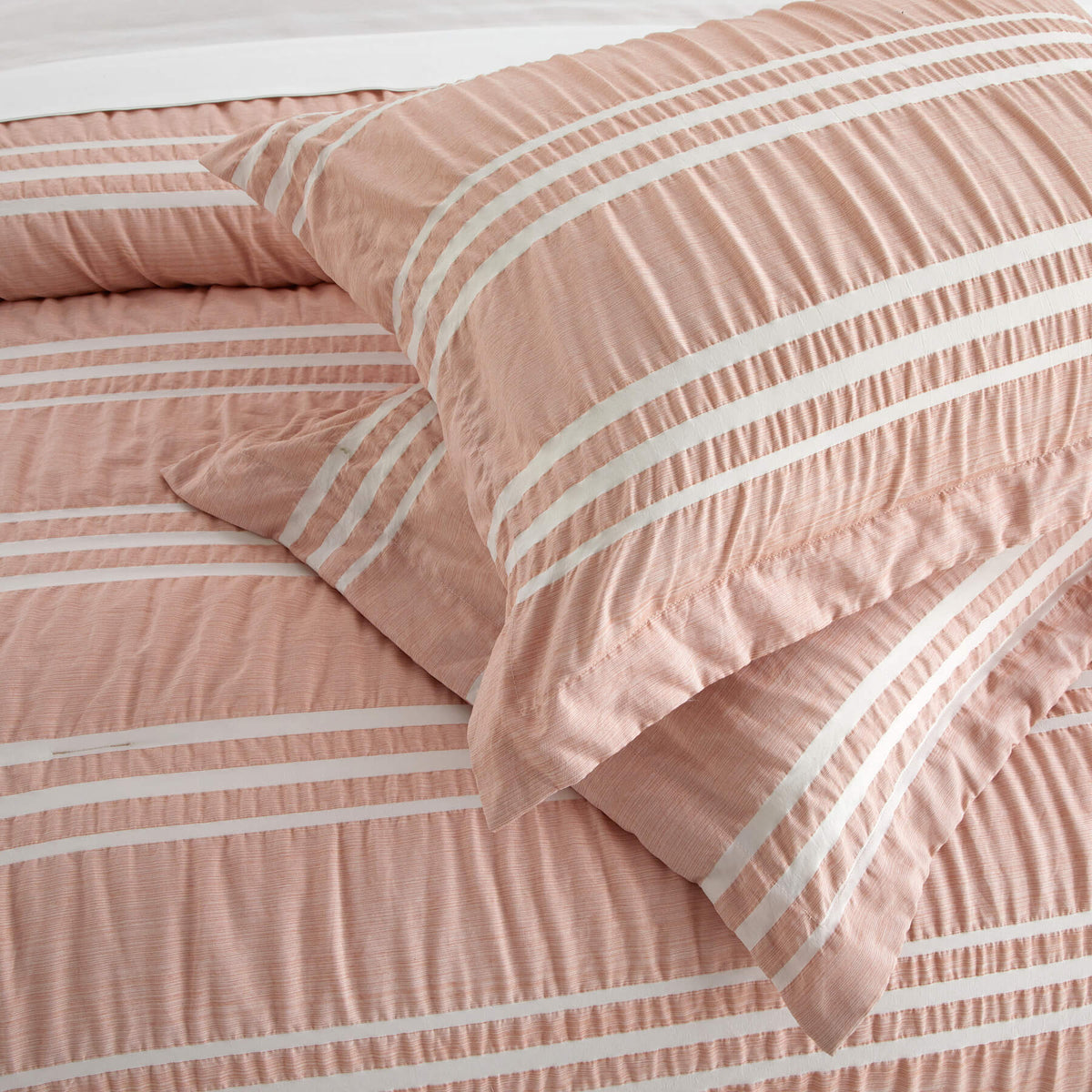 Chic-Home-Emma 4 Piece Striped Seersucker Comforter Set-