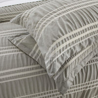 Chic-Home-Emma 4 Piece Striped Seersucker Comforter Set-