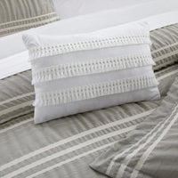 Chic-Home-Emma 4 Piece Striped Seersucker Comforter Set-