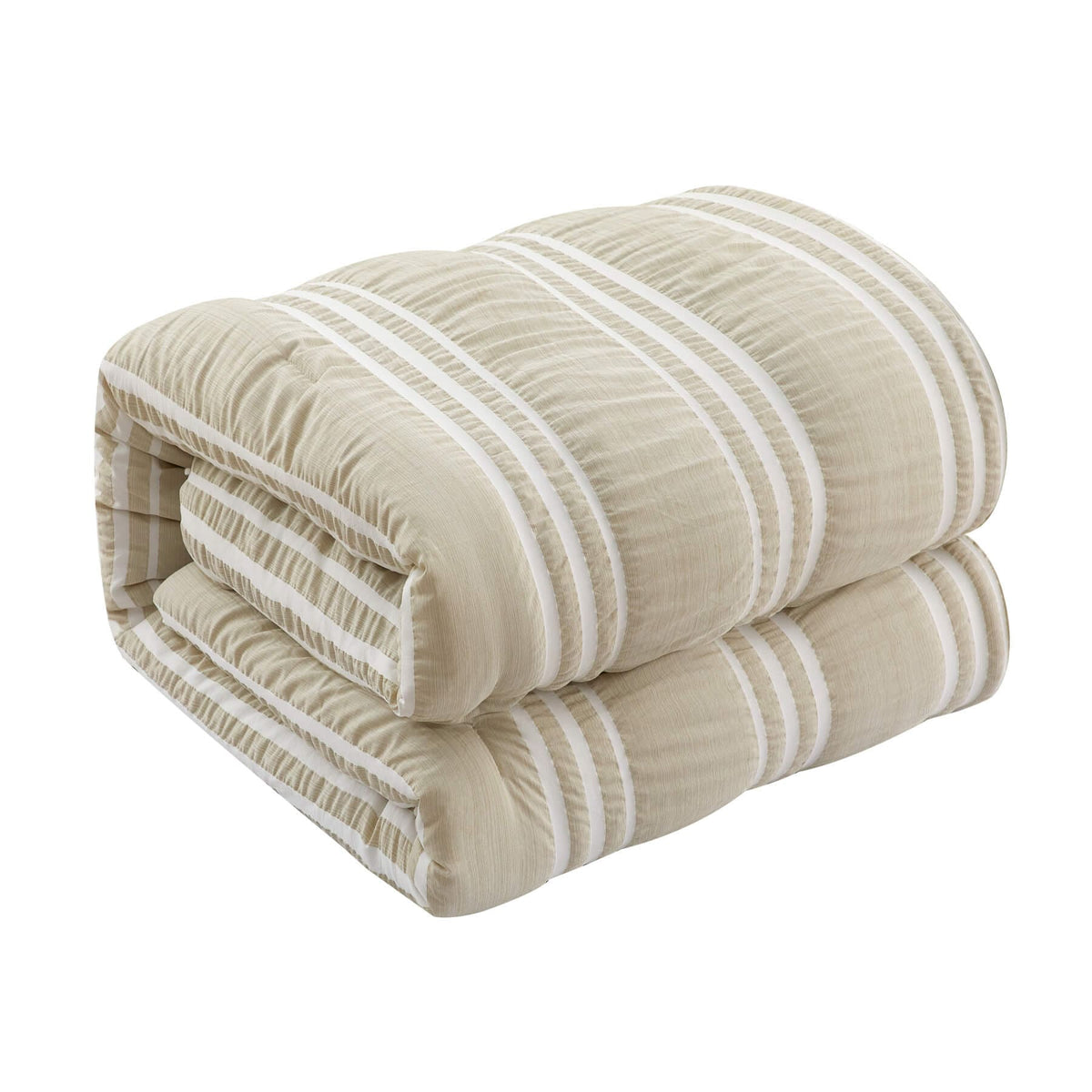 Chic-Home-Emma 8 Piece Striped Seersucker Comforter Set-