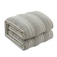 Chic-Home-Emma 8 Piece Striped Seersucker Comforter Set-