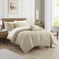 Chic Home Leona 9 Piece Pleated Seersucker Comforter Set-