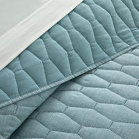 Chic Home Nyla 3 Piece Geometric Quilt Set Blue
