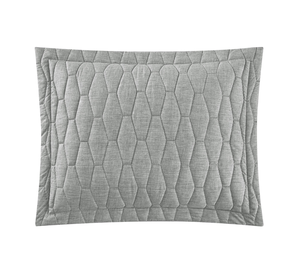 Chic Home Nyla 3 Piece Geometric Quilt Set Grey