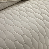 Chic Home Nyla 7 Piece Geometric Quilt Set Beige