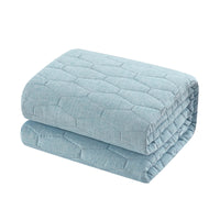 Chic Home Nyla 7 Piece Geometric Quilt Set Blue