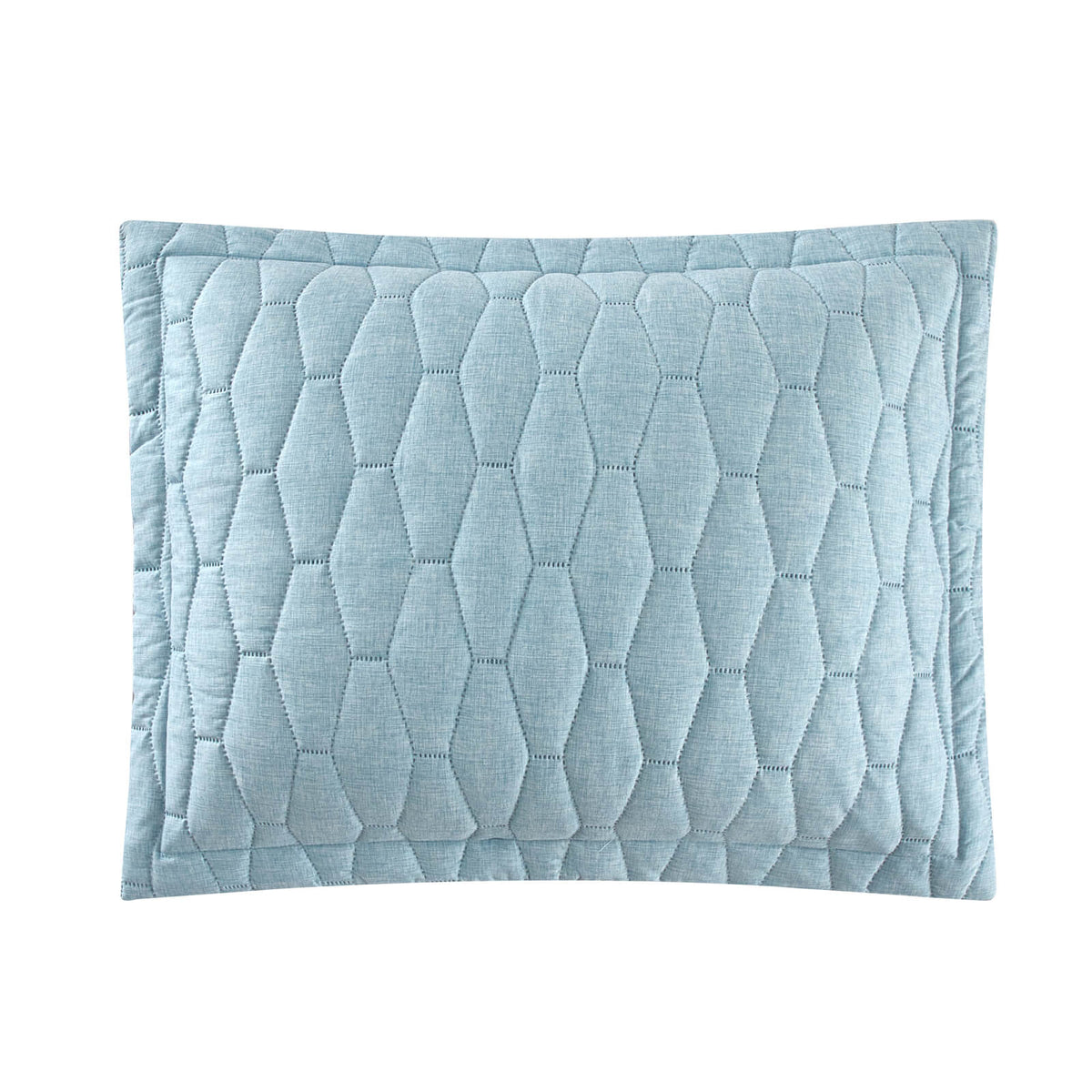 Chic Home Nyla 7 Piece Geometric Quilt Set Blue