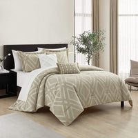 Chic-Home-Priam 9 Piece Chenille Jacquard Comforter Set-