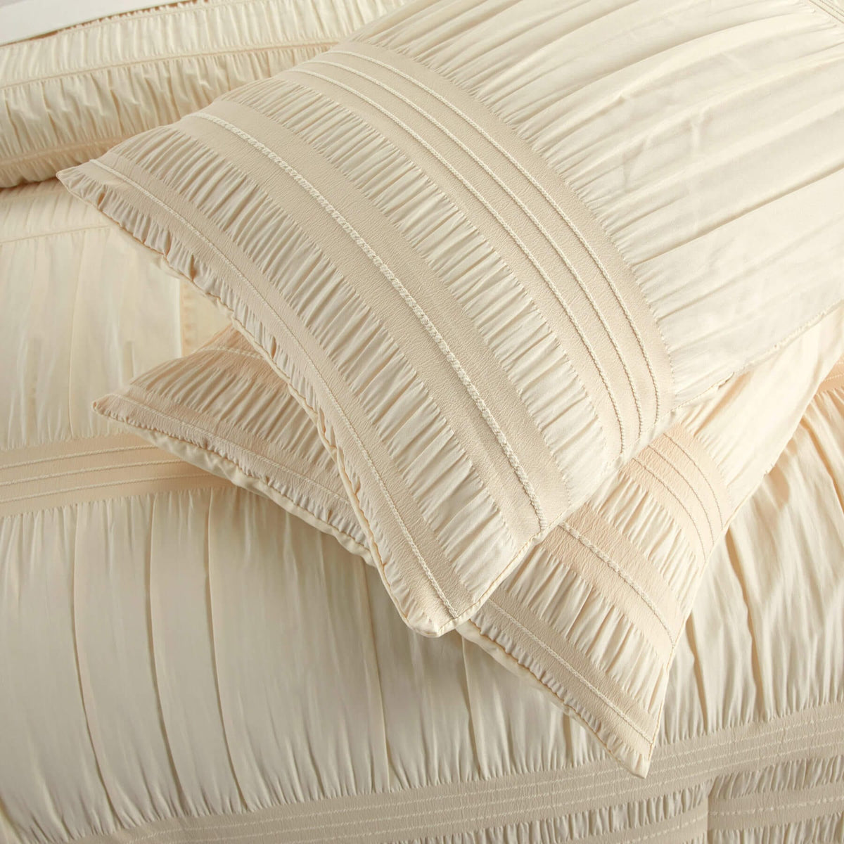 Chic Home Thalia 5 Piece Ruffled Striped Comforter Set-