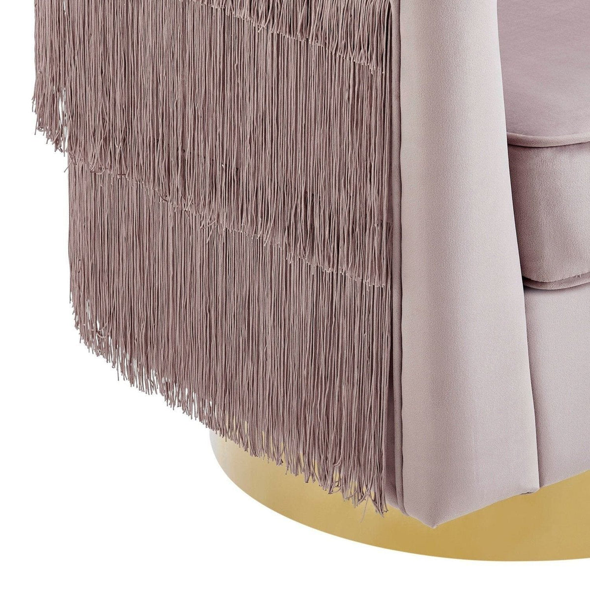 Iconic Home Alani Velvet Swivel Base Accent Chair