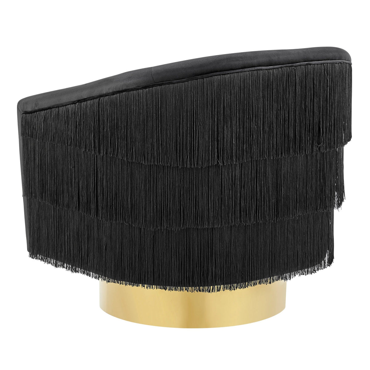 Iconic Home Alani Velvet Swivel Base Accent Chair