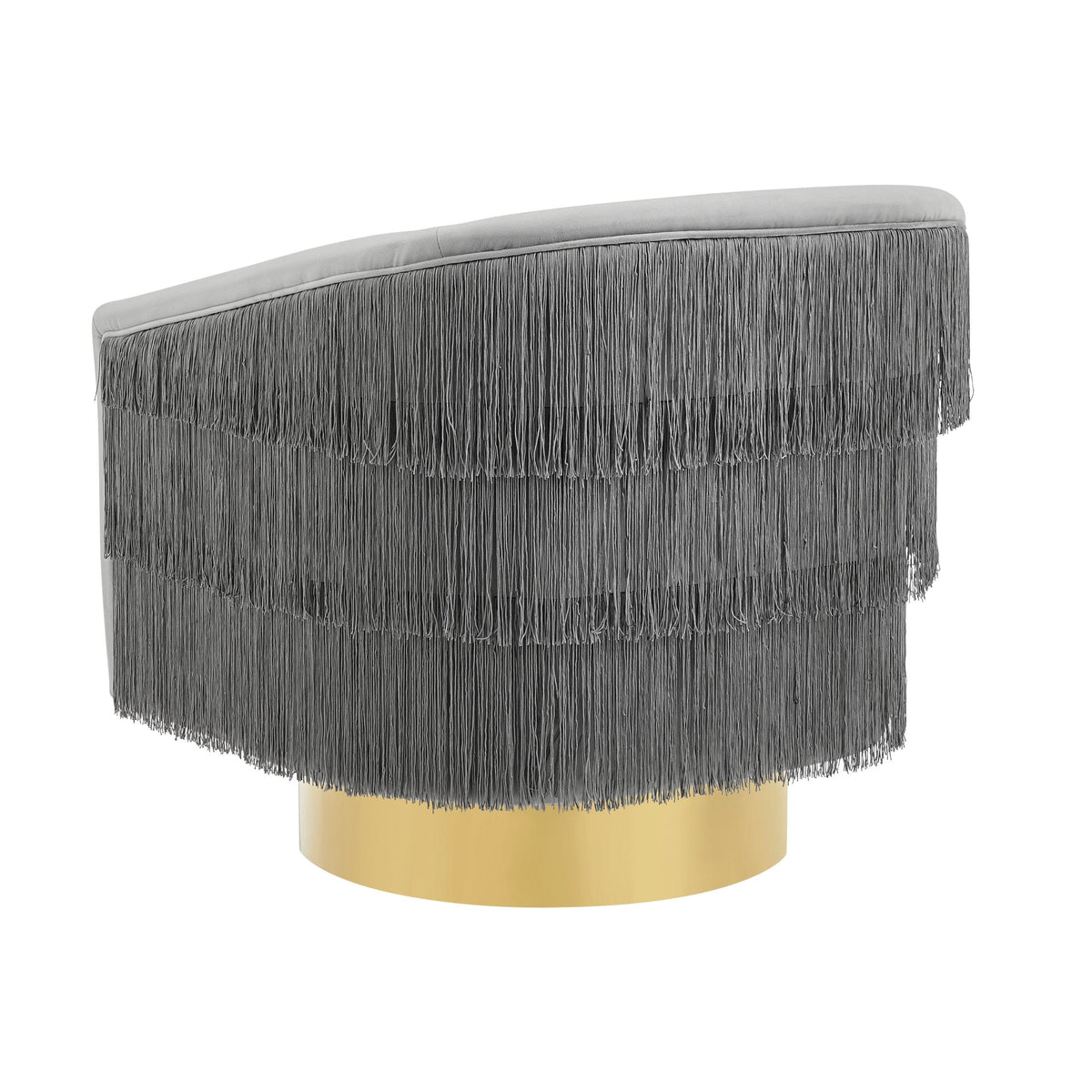 Iconic Home Alani Velvet Swivel Base Accent Chair