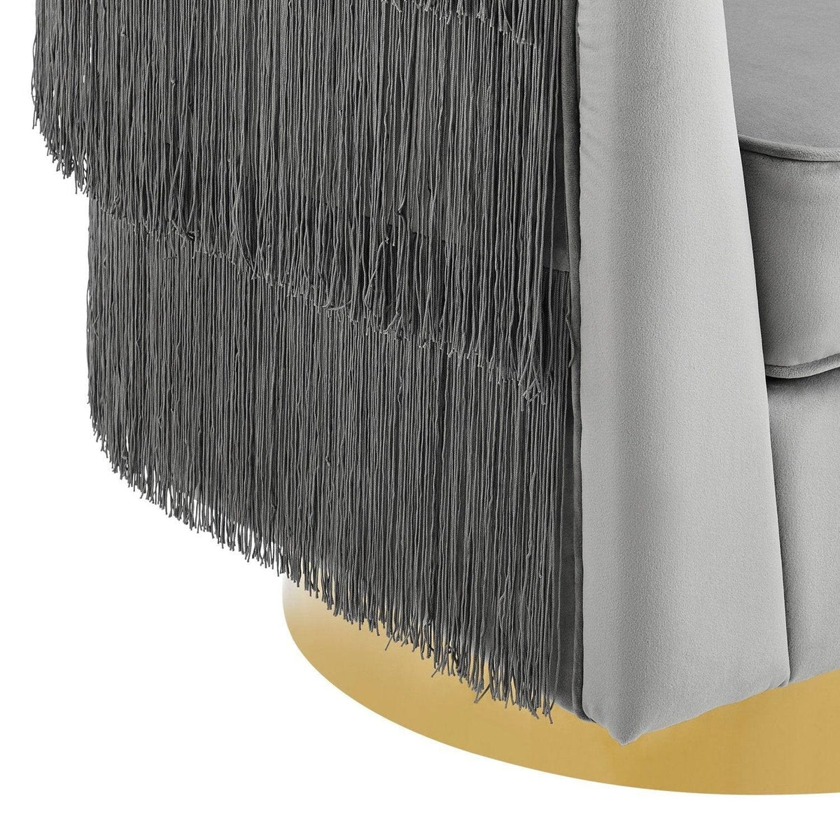 Iconic Home Alani Velvet Swivel Base Accent Chair