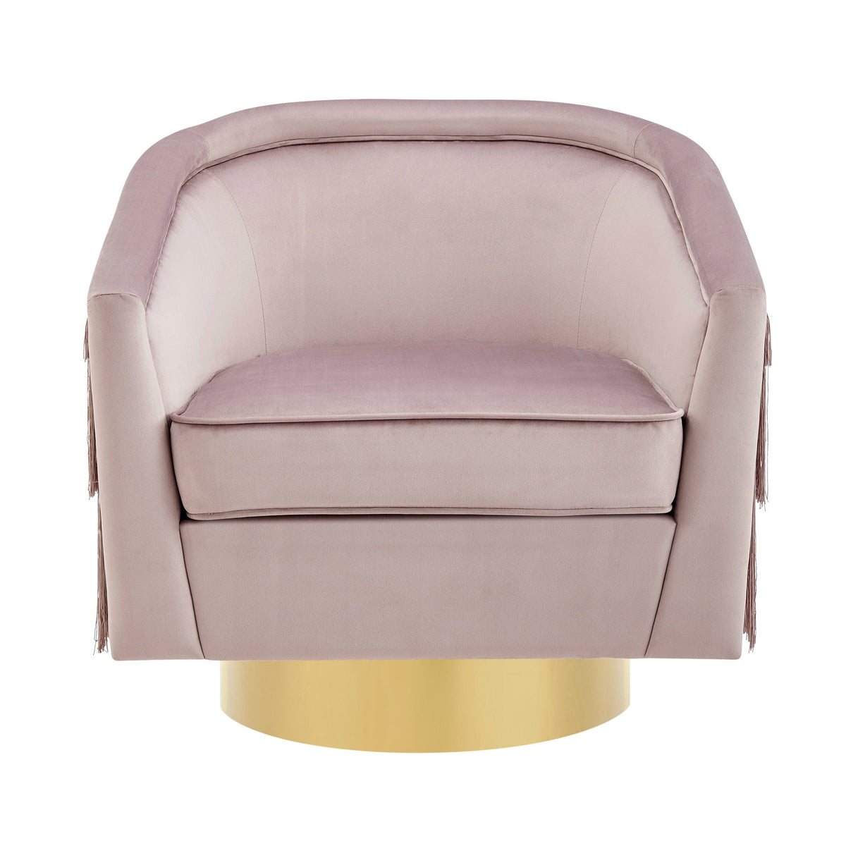 Iconic Home Alani Velvet Swivel Base Accent Chair