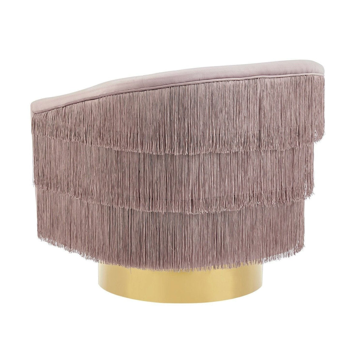 Iconic Home Alani Velvet Swivel Base Accent Chair