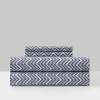 Chic Home Alaina 4 Piece Chevron Design Sheet Set Navy
