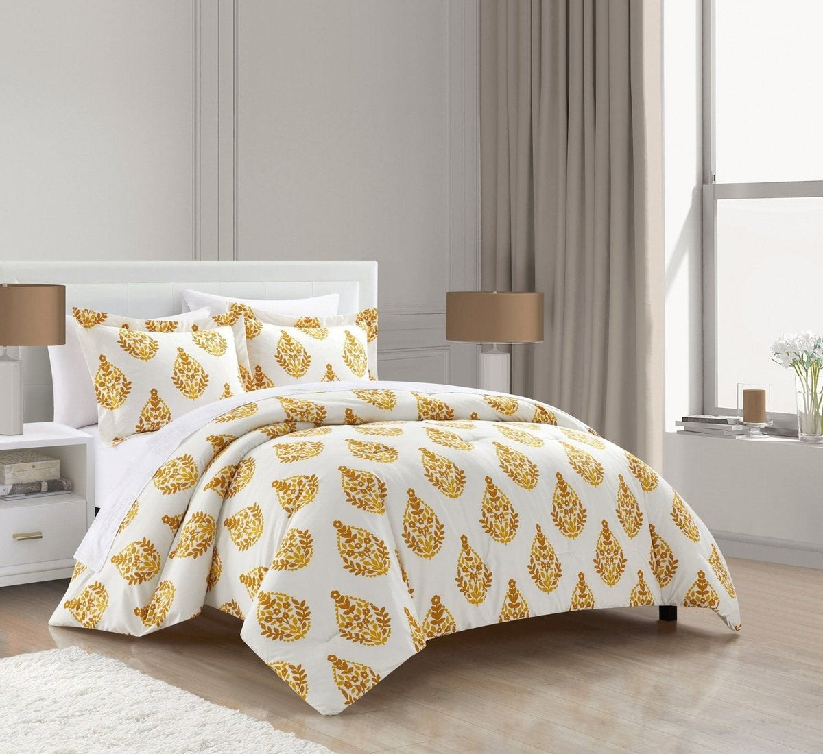 Chic Home Amelia 3 Piece Floral Medallion Print Duvet Cover Set