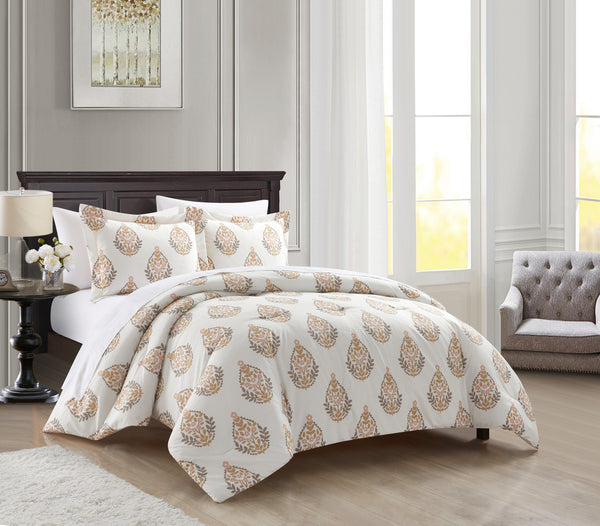 Chic Home Amelia 7 Piece Floral Medallion Print Duvet Cover Set