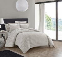 Chic Home Blaine 7 Piece Chevron Duvet Cover Set