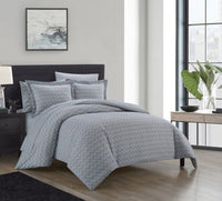 Chic Home Blaine 7 Piece Chevron Duvet Cover Set