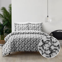 Chic Home Chrisley 3 Piece Watercolor Duvet Cover Set Grey