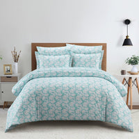 Chic Home Chrisley 7 Piece Watercolor Duvet Cover Set Aqua
