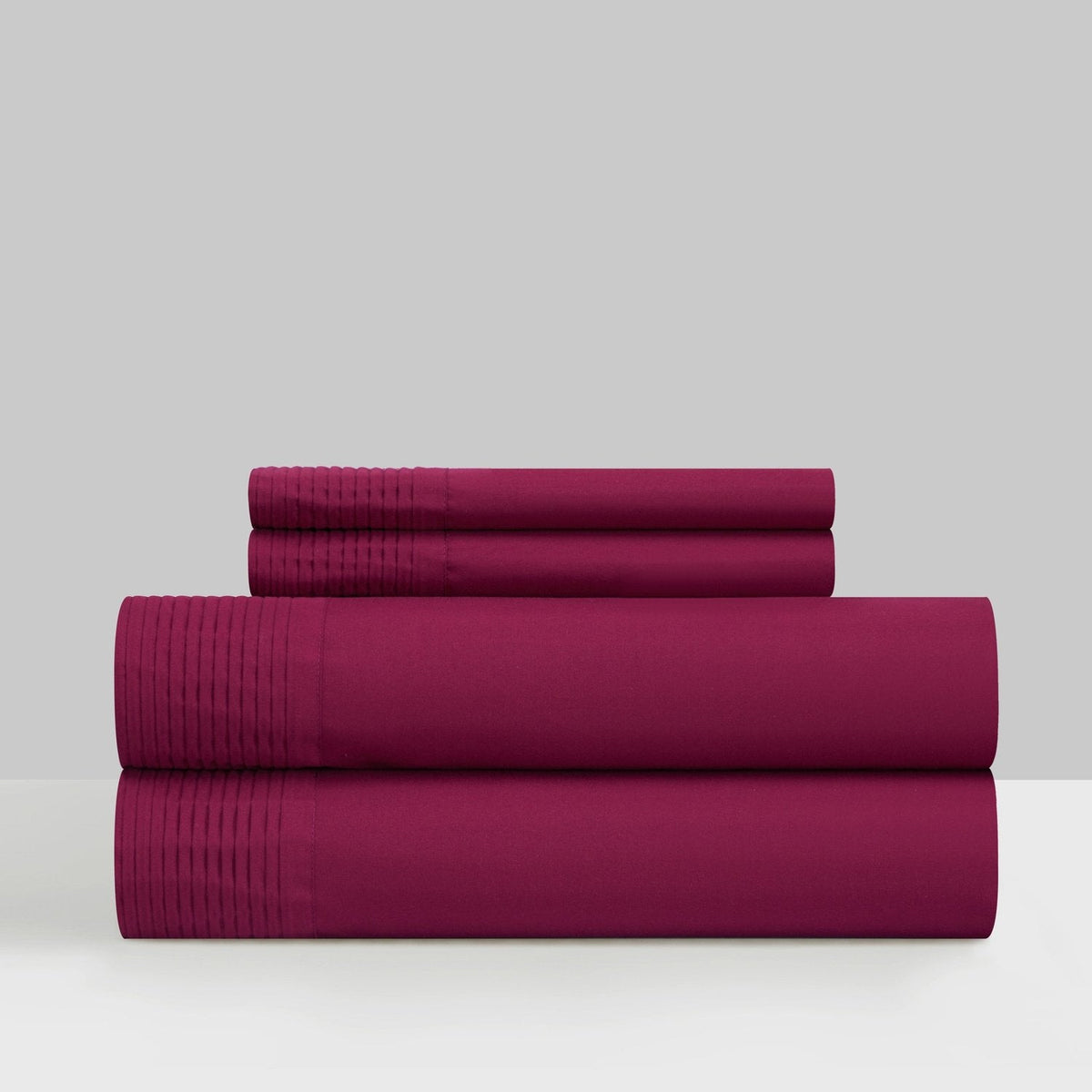 Chic Home Harley 4 Piece Pleated Sheet Set Wine