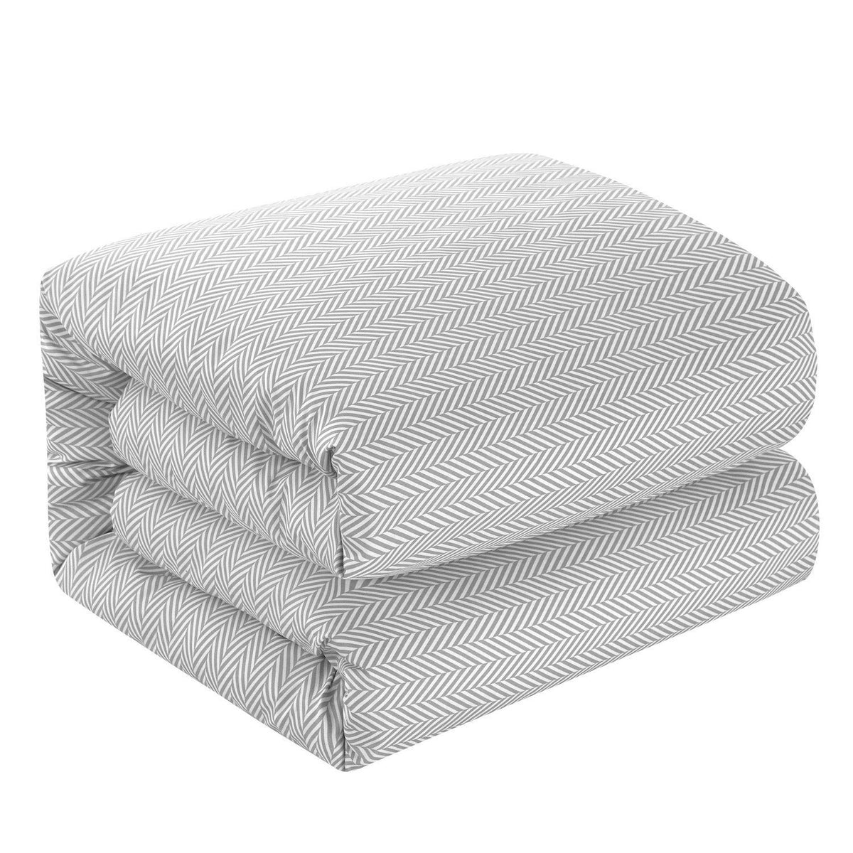 Chic Home Laurel 3 Piece Graphic Herringbone Print Duvet Cover Set