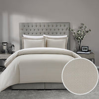 Chic Home Laurel 3 Piece Graphic Herringbone Print Duvet Cover Set Beige