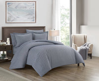 Chic Home Laurel 7 Piece Graphic Herringbone Print Duvet Cover Set