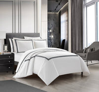 Chic Home Lewiston 3 Piece Cotton Blend 1500 TC Duvet Cover Set