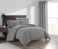 Chic Home Morgan 7 Piece Striped Duvet Cover Set