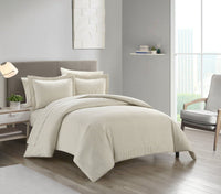 Chic Home Morgan 7 Piece Striped Duvet Cover Set