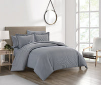 Chic Home Morgan 7 Piece Striped Duvet Cover Set