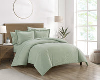 Chic Home Morgan 7 Piece Striped Duvet Cover Set