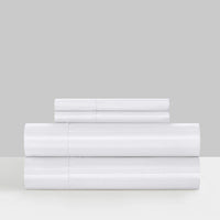 Chic Home Siena 4 Piece Striped Sheet Set White
