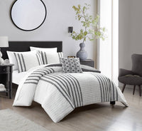 Chic Home Sofia 4 Piece Cotton Jacquard Comforter Set
