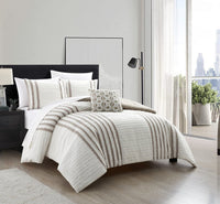 Chic Home Sofia 4 Piece Cotton Jacquard Comforter Set