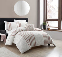 Chic Home Sofia 4 Piece Cotton Jacquard Comforter Set