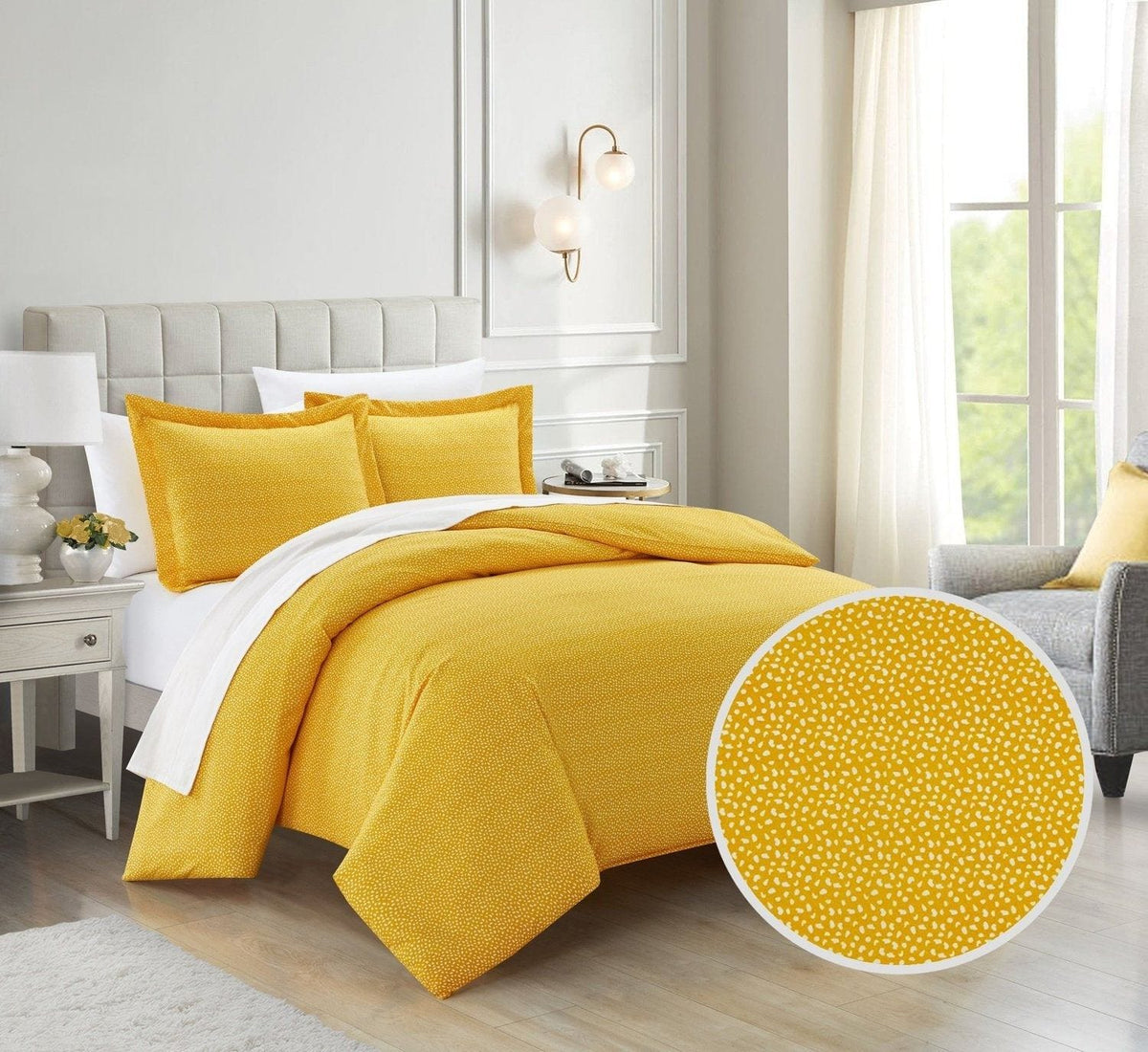 Chic Home Tyson 3 Piece Spotted Print Duvet Cover Set