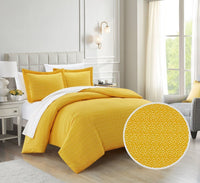 Chic Home Tyson 3 Piece Spotted Print Duvet Cover Set