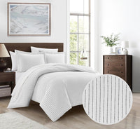 Chic Home Wesley 3 Piece Striped Duvet Cover Set