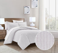 Chic Home Wesley 3 Piece Striped Duvet Cover Set