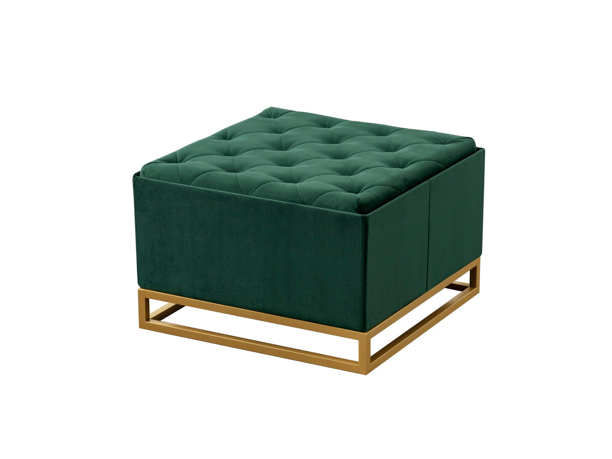 Iconic Home Adeline Velvet Storage Ottoman