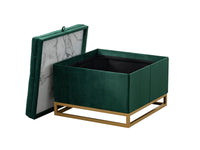 Iconic Home Adeline Velvet Storage Ottoman