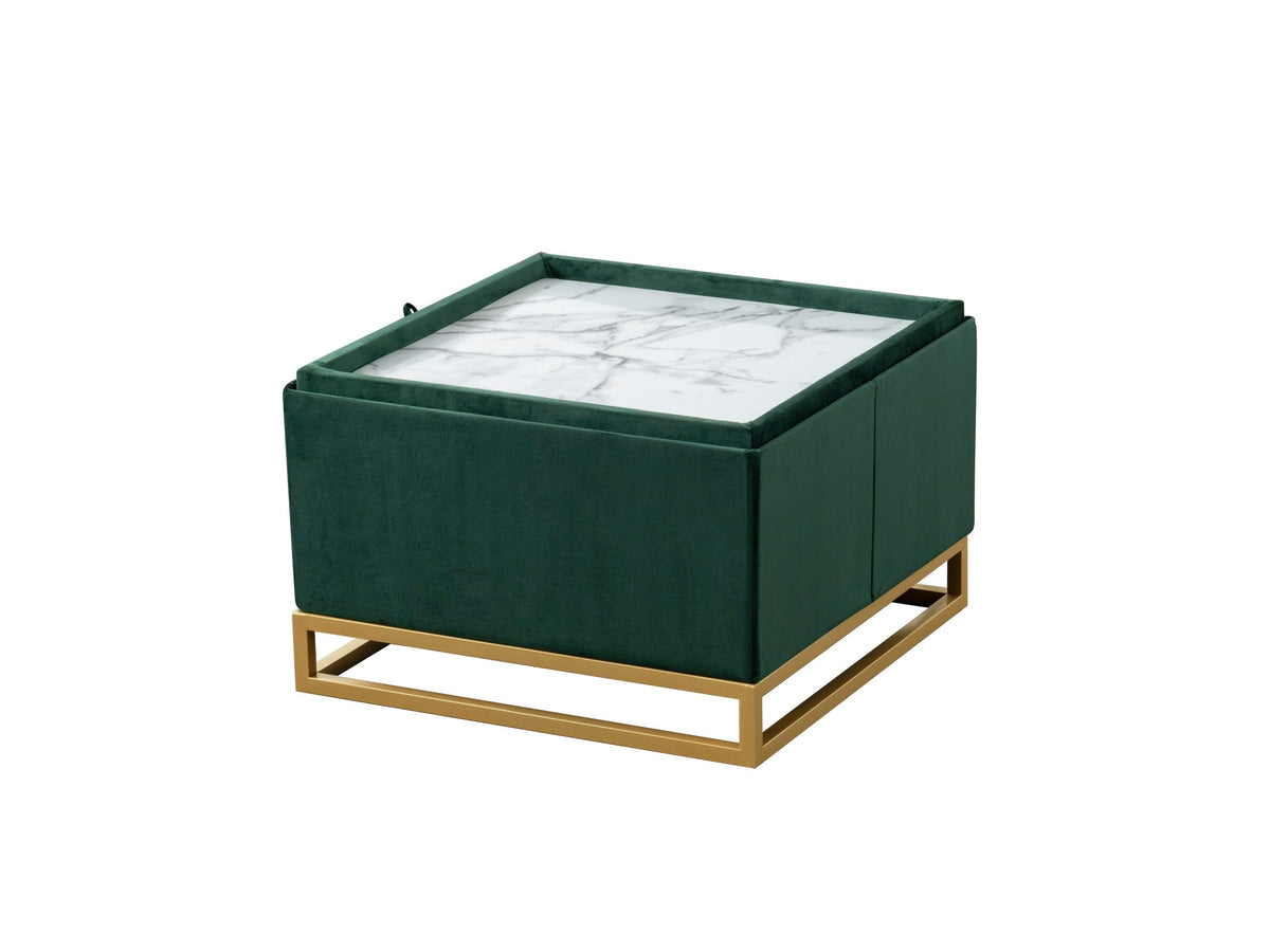 Iconic Home Adeline Velvet Storage Ottoman