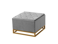 Iconic Home Adeline Velvet Storage Ottoman