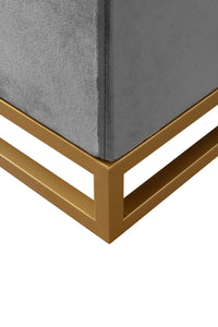 Iconic Home Adeline Velvet Storage Ottoman